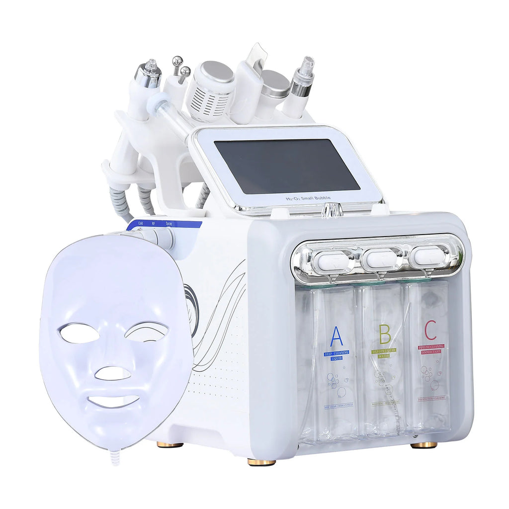 7-in-1 Hydro Aqua Dermabrasion Machine With LED Mask for Beauty Salon and Home
