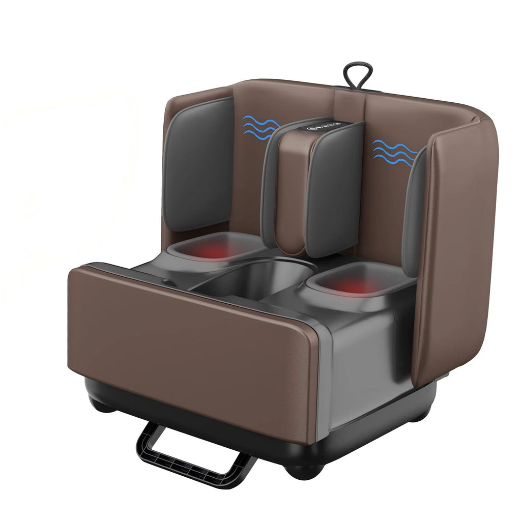 Comfier 2-in-1 Foot & Calf Massager with Heat, Shiatsu, Air Compression & Vibration | Heated Ottoman Foot Rest by Skinthetik™