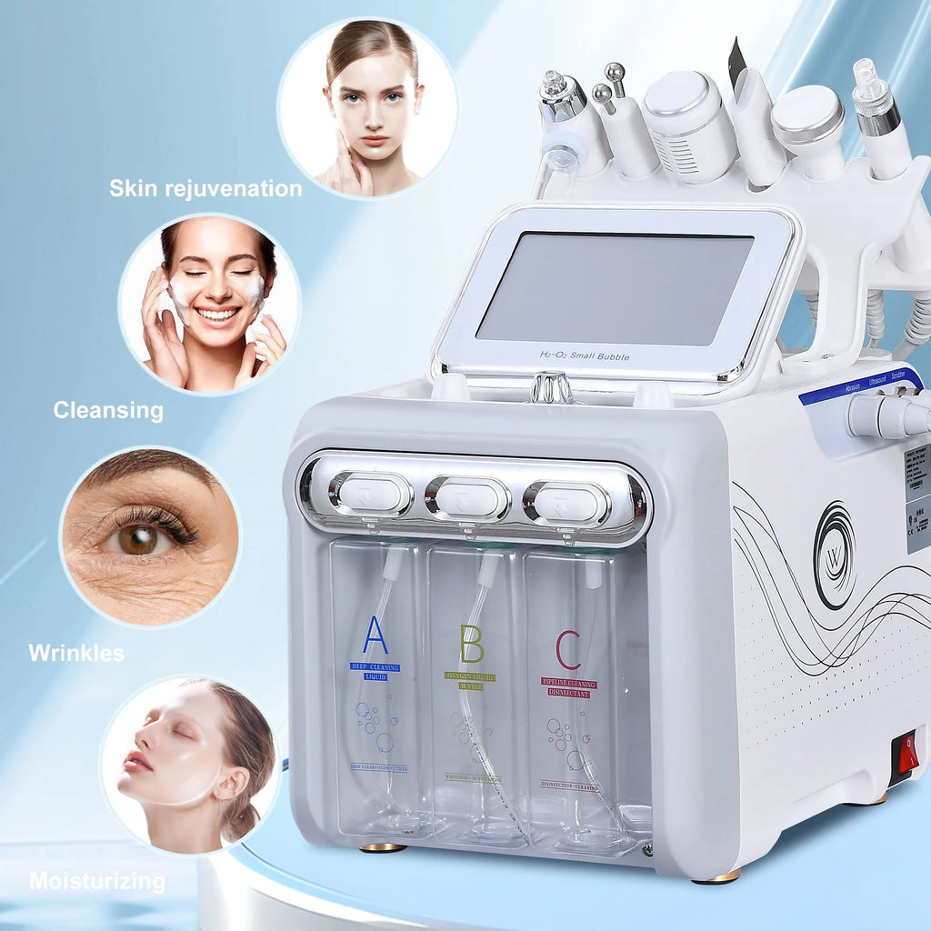 7-in-1 Hydro Aqua Dermabrasion Machine With LED Mask for Beauty Salon and Home