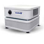 A white Austin IT portable cooler or air conditioner with a top-mounted control panel, vented sides, and a perforated front grille, shown on a white background.