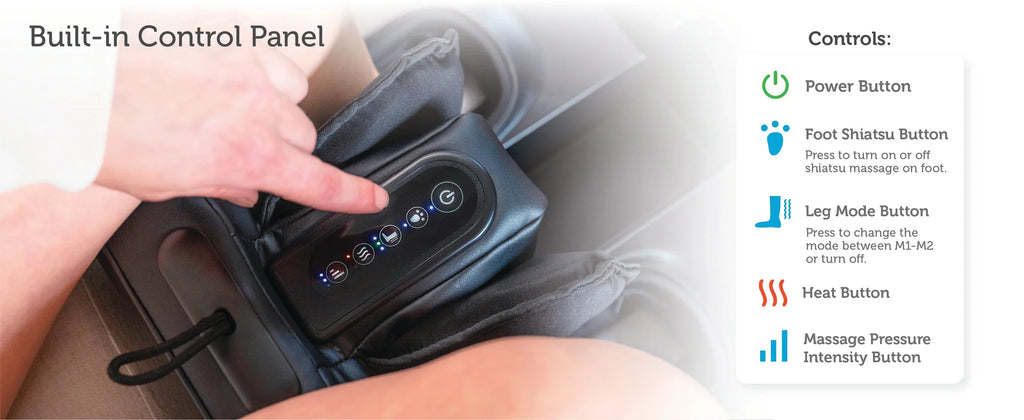 Comfier 2-in-1 Foot & Calf Massager with Heat, Shiatsu, Air Compression & Vibration | Heated Ottoman Foot Rest by Skinthetik™