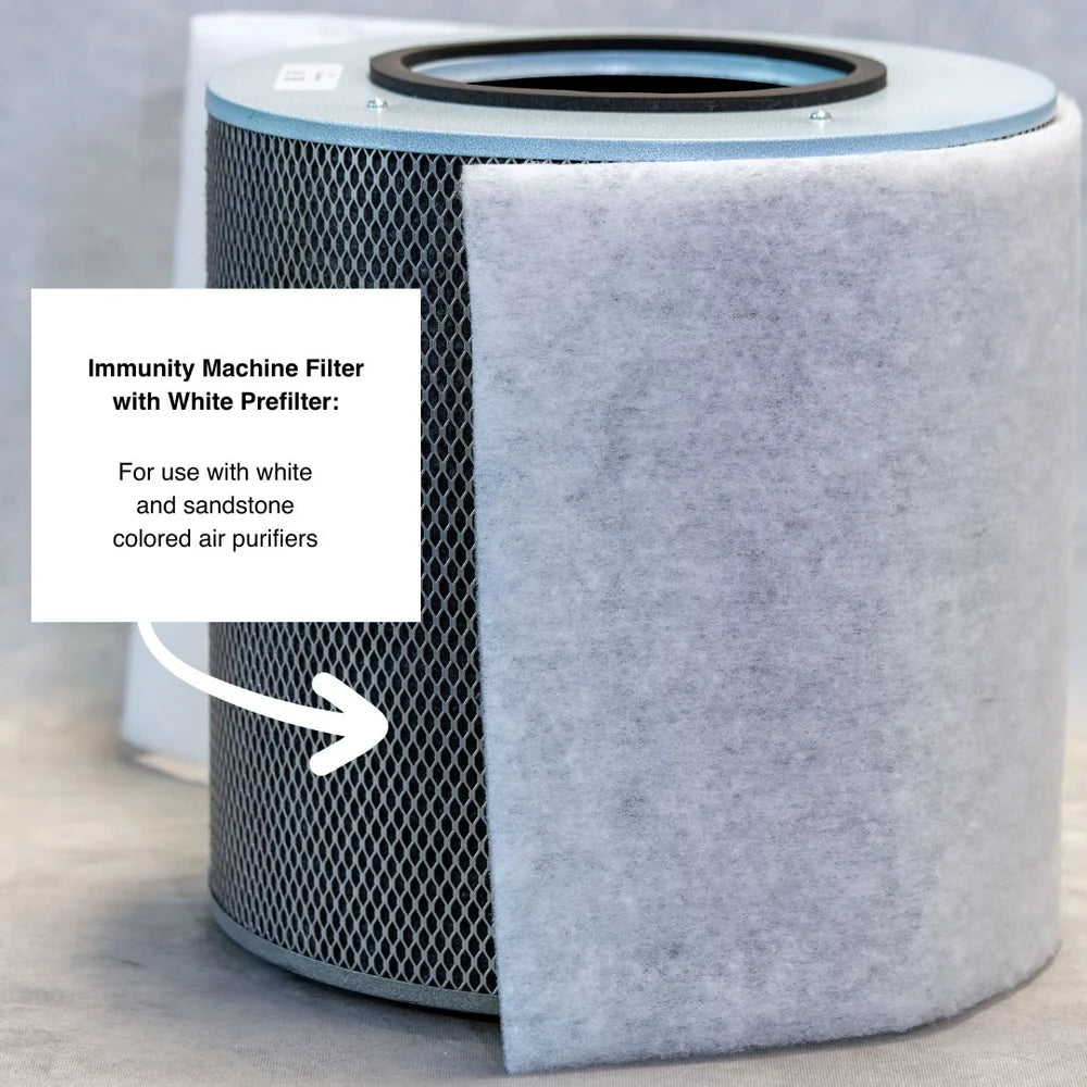 HealthMate filter with white prefilter for use with white and sandstone colored air purifiers.