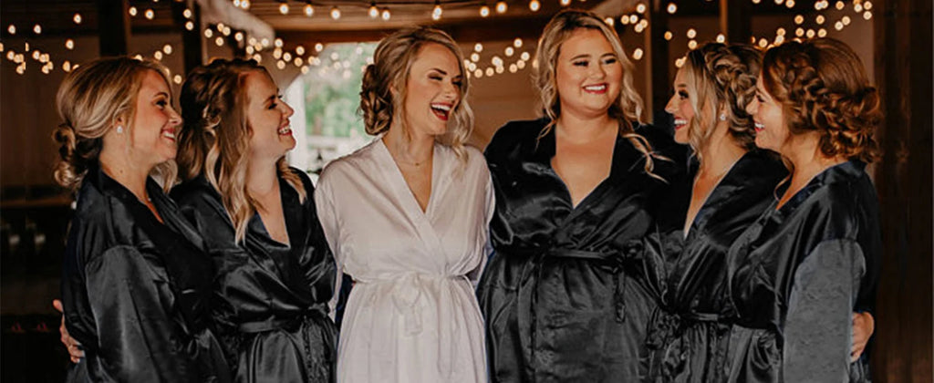 Skinthetik™ Luxury Satin Kimono Robe for Women – Silky Soft Bridesmaid, Bridal & Spa Bathrobe | Lightweight Faux Silk Dressing Gown