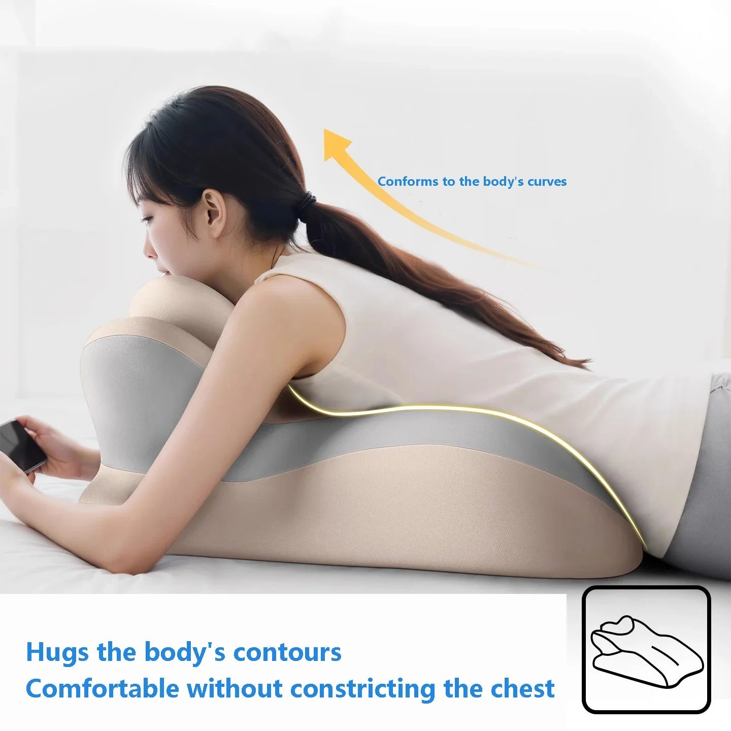 Skinthetik™ ComfortEase™ Ergonomic Memory Foam Support Pillow