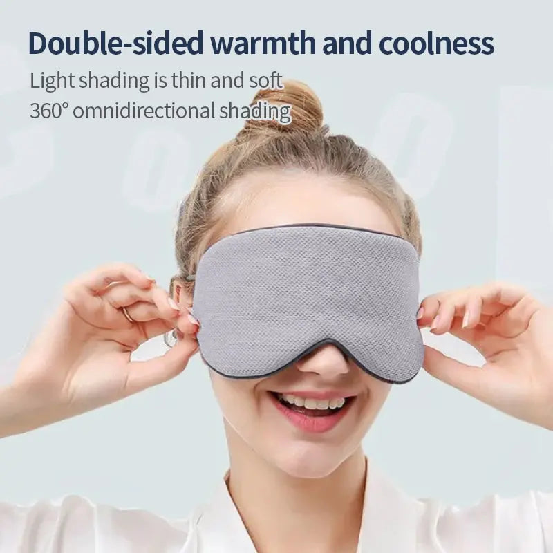 Skinthetik™ LumiSilk Cooling Sleep Eye Mask (Black)