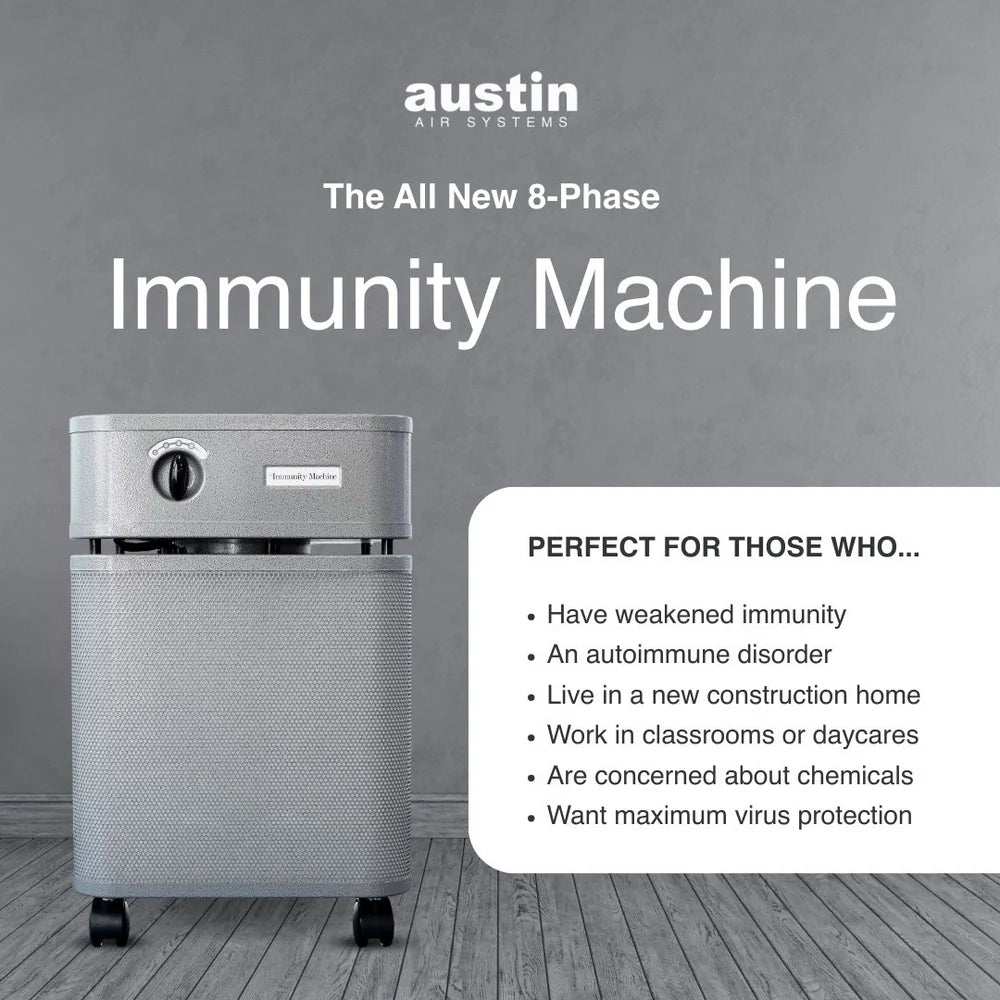 Austin Air Immunity Machine Air Purifier | 8-Phase Medical-Grade HEPA & Military-Grade HEGA Filtration for Cleaner Indoor Air