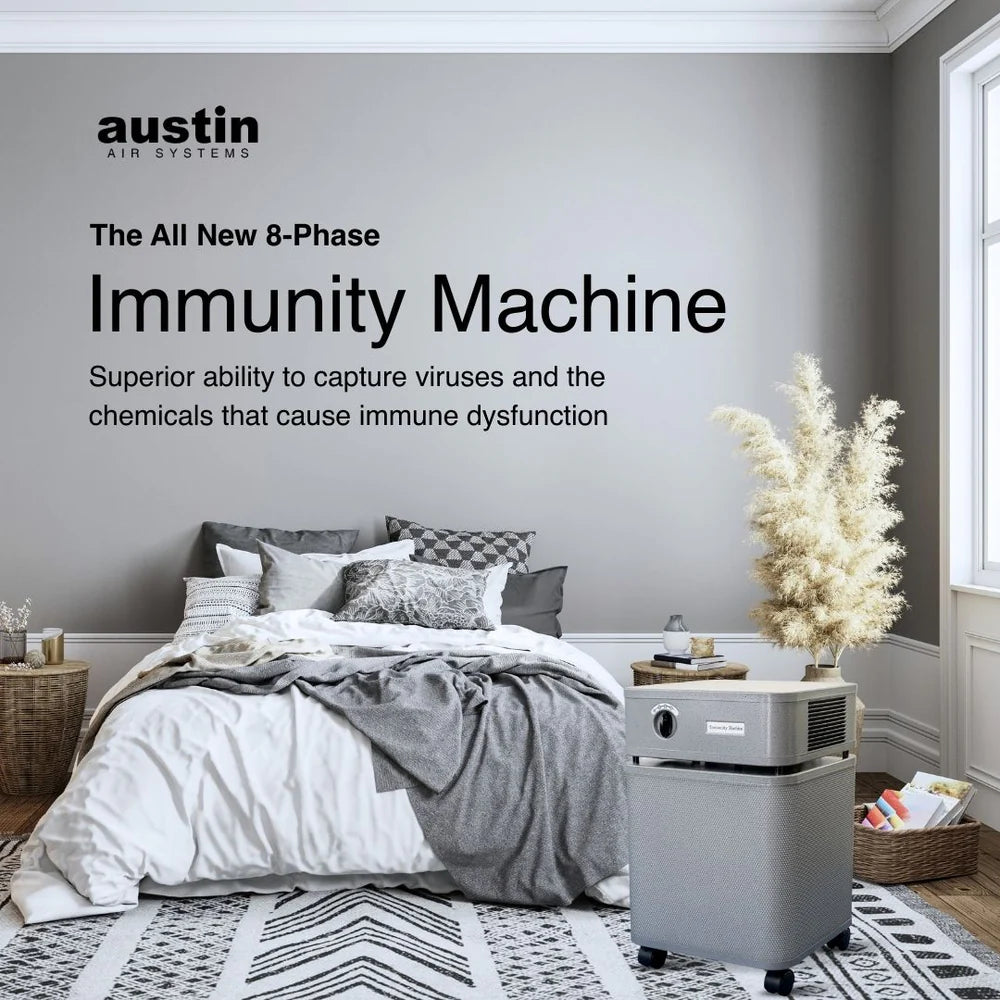 Austin Air Immunity Machine Air Purifier | 8-Phase Medical-Grade HEPA & Military-Grade HEGA Filtration for Cleaner Indoor Air