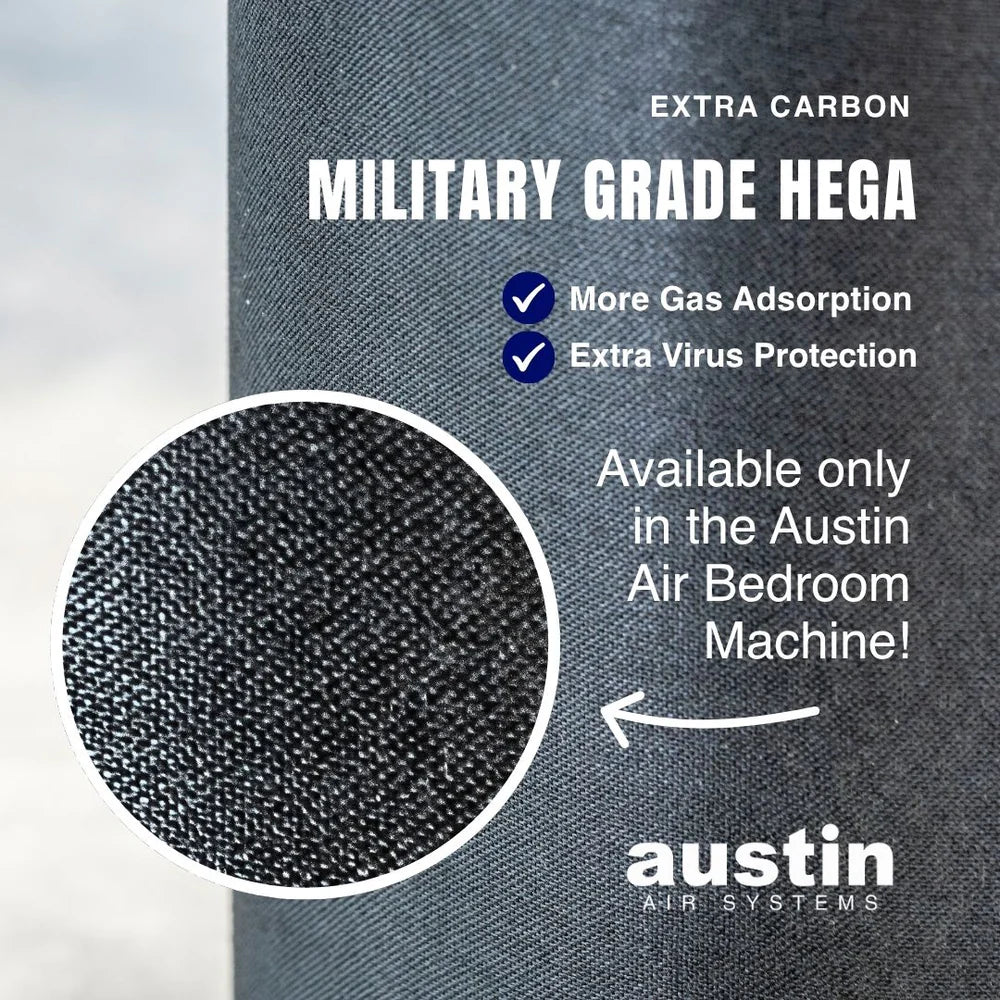 Austin Air Bedroom Machine™ Air Purifier | Medical-Grade HEPA + HEGA Filtration for Cleaner Sleep & Healthier Indoor Air